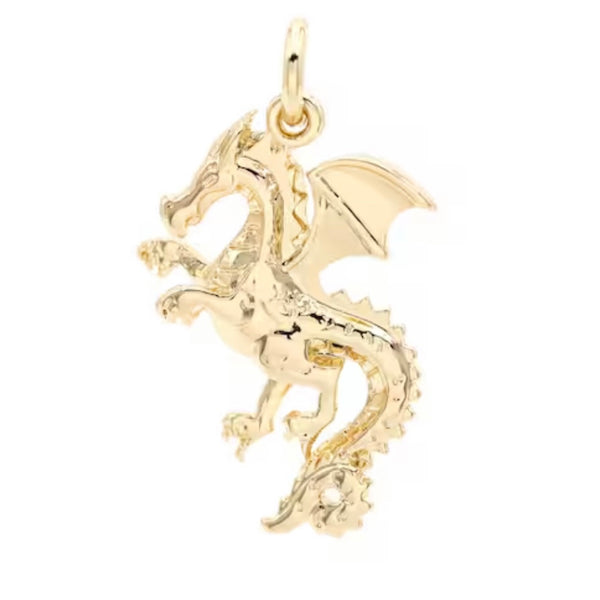 14k Gold Plated Dragon Charm