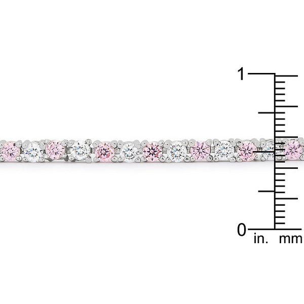 Lace Pink Cubic Zirconia Tennis Bracelet