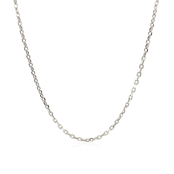 Sterling Silver Rhodium Plated Cable Chain (1.50 mm)