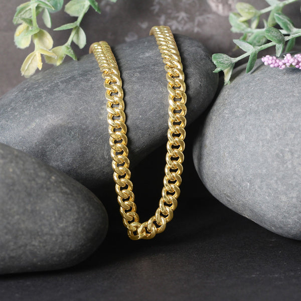 10k Yellow Gold Semi Solid Miami Cuban Chain (6.10 mm)