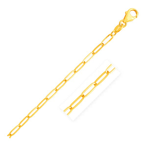 14K Yellow Gold Paperclip Bracelet  (4.00 mm)