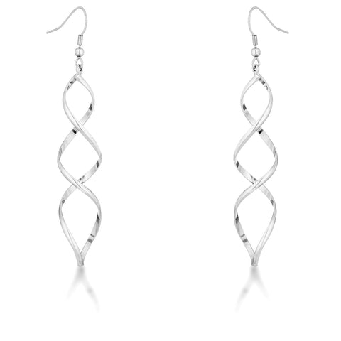 Silver Twist Earrings