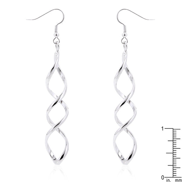 Silver Twist Earrings