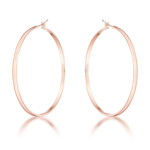 55mm Rose Gold Plated Classic Hoop Earrings