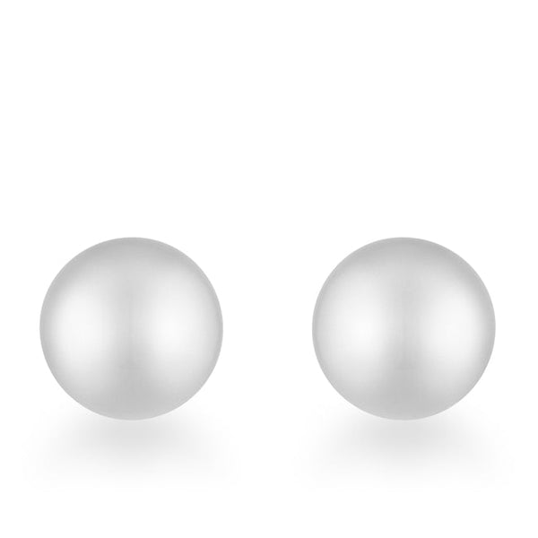 Tina Rhodium Sphere Stud Earrings