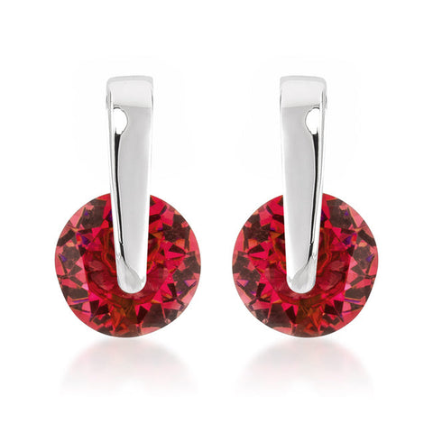 Red CZ Elegance Earrings