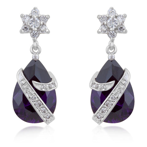 Royal Wrapped Amethyst Earrings