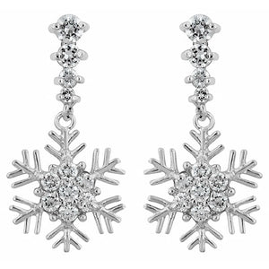 Snowflake Drop Earrings