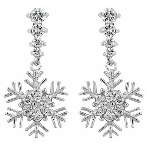 Snowflake Drop Earrings