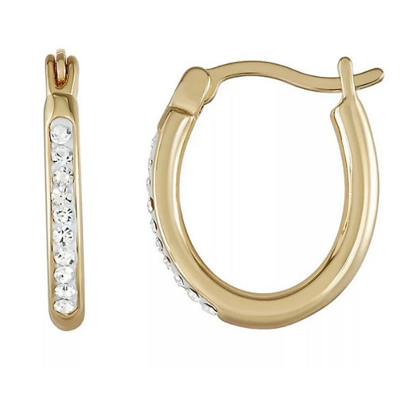 Genuine Crystal Dainty Hoop Earrings