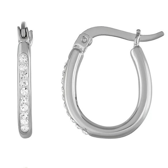 Genuine Crystal Dainty Hoop Earrings