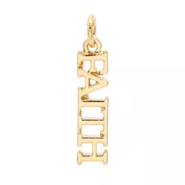 14k Gold Plated Faith Charm