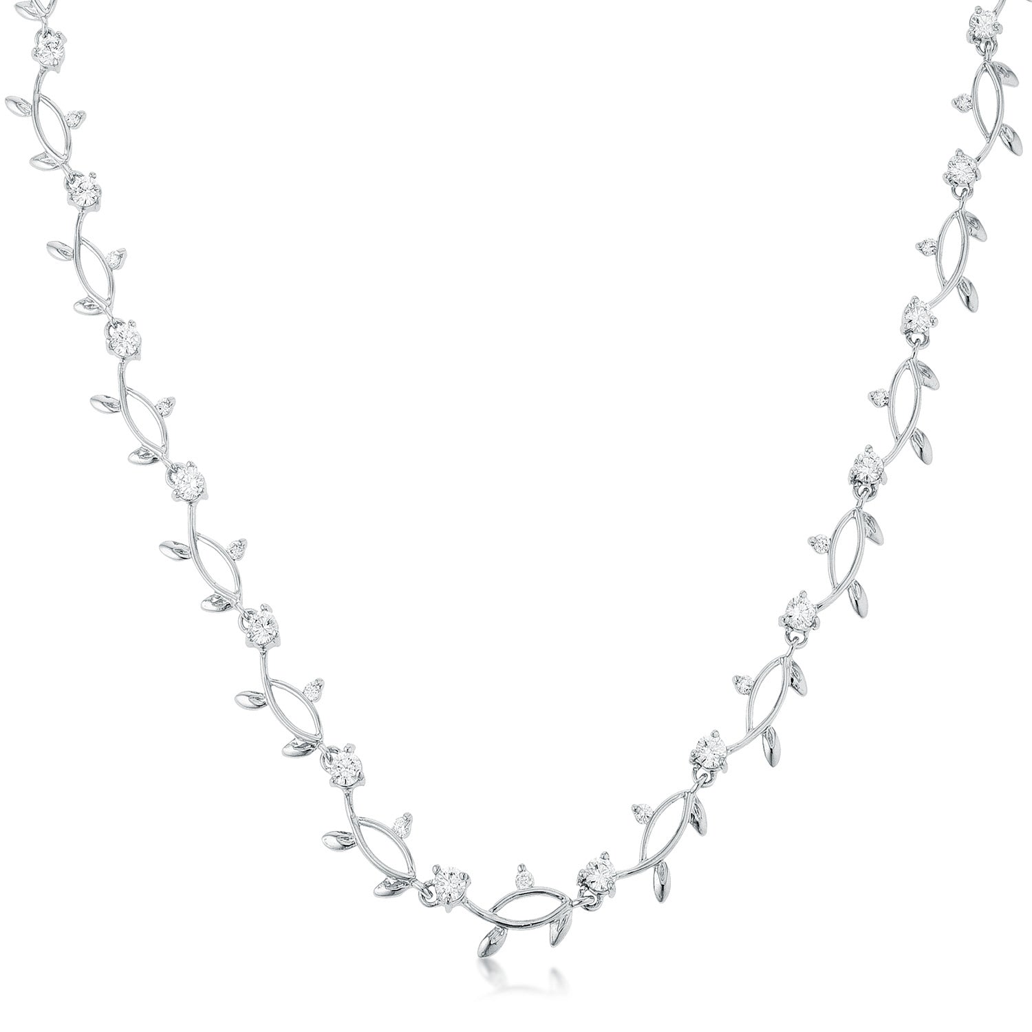 Rhodium Plated Vineyard Necklace