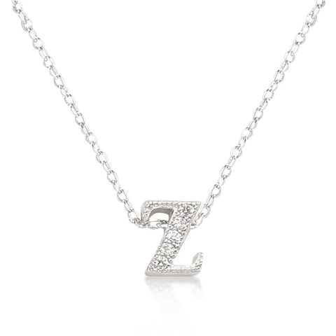 Micro-Pave Initial Z Pendant