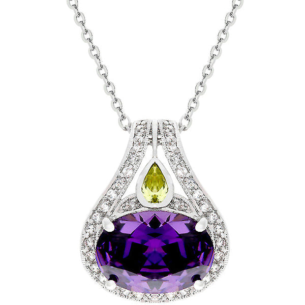 Majestic Amethyst Cubic Zirconia Pendant