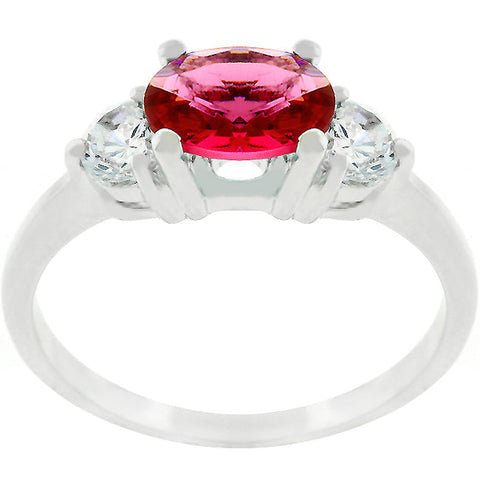 Oval Quartet Cubic Zirconia Ring