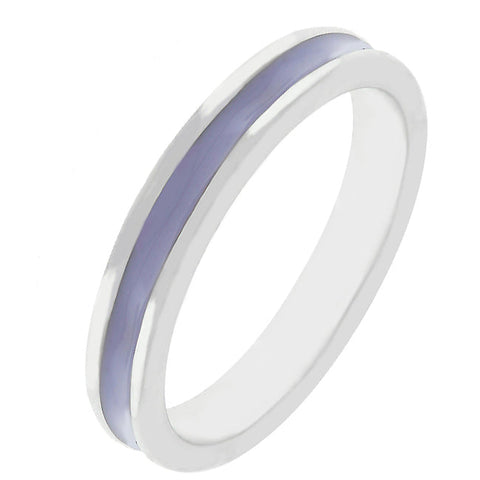 Lavender Enamel Eternity Ring