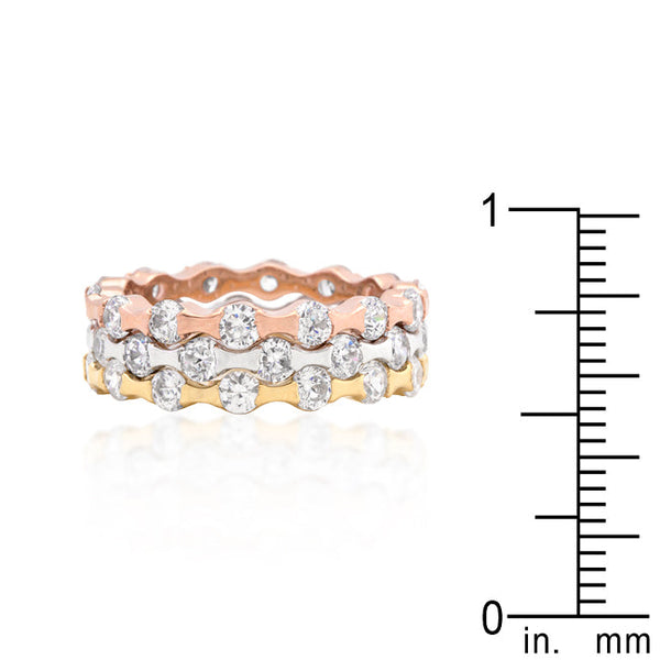 Tri-tone Stackable Rings