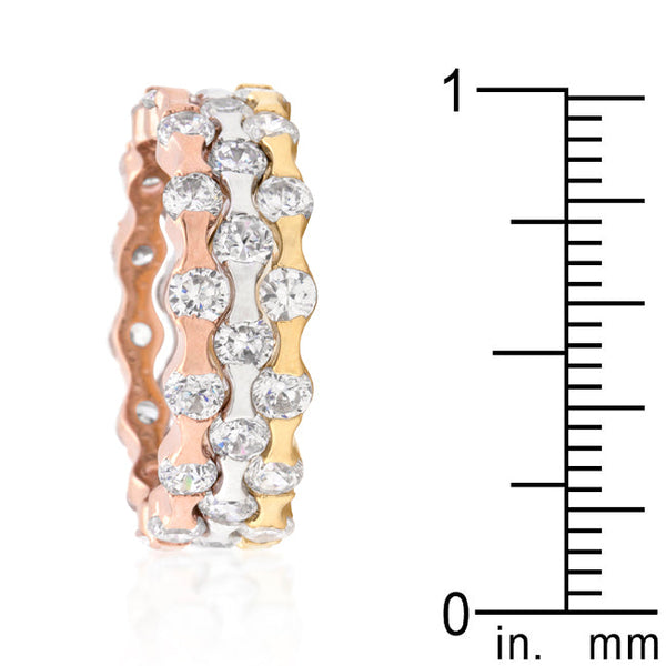 Tri-tone Stackable Rings