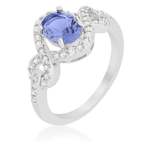 Tanzanite Halo Pave Cocktail Ring