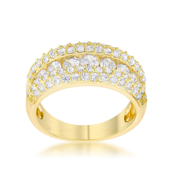 Luna 1.1ct CZ 14k Gold Classic Band Ring