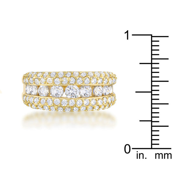 Luna 1.1ct CZ 14k Gold Classic Band Ring