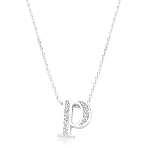 Pave Initial P Pendant