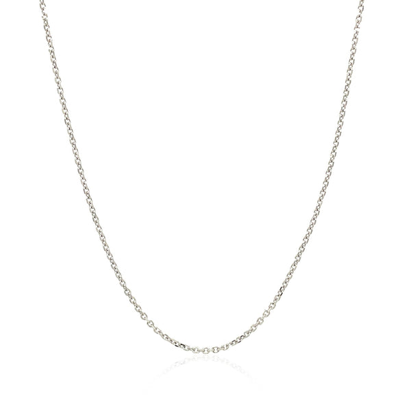 10k White Gold Cable Chain 1.1mm