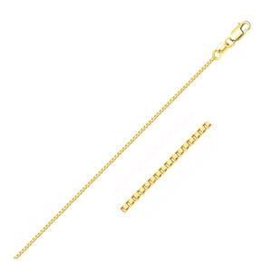 18k Yellow Gold Box Chain 0.8mm