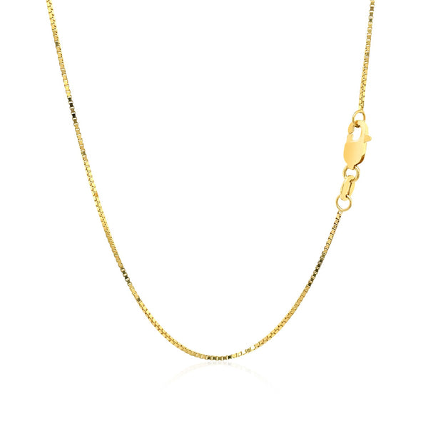 18k Yellow Gold Box Chain 0.8mm