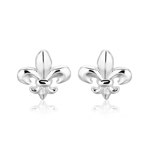 Sterling Silver Fluer De Lis Earrings