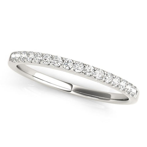 14k White Gold Diamond Scalloped Set Wedding Band (1/6 cttw)