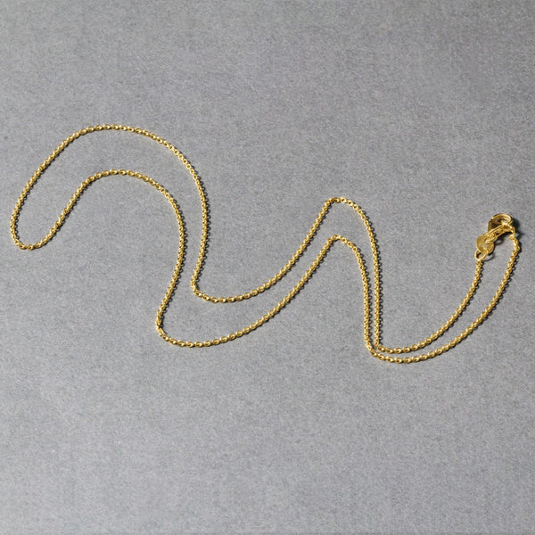 14k Yellow Gold Round Cable Link Chain 1.1mm