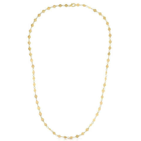 14k Yellow Gold Necklace with Polished Circles