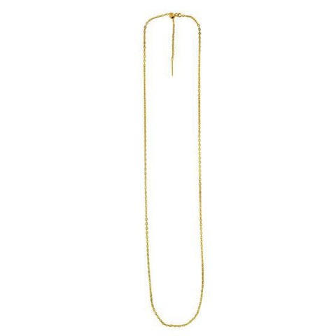 Endless Adjustable Cable Chain in 14k Yellow Gold (1.7mm)