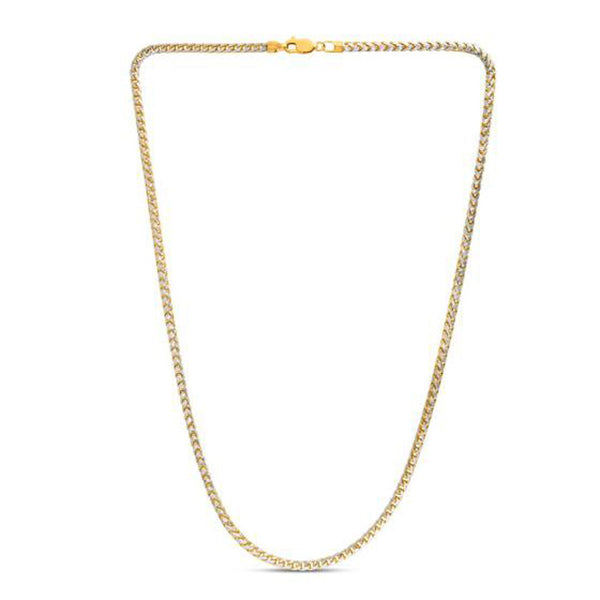 3.1mm 14k Yellow Gold Round Pave Franco Chain