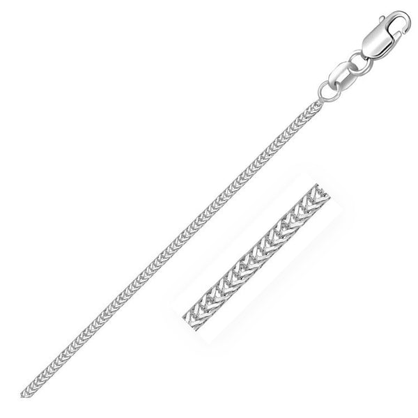 14k White Gold Foxtail 1.0mm Chain