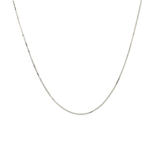 14k White Gold Classic Box Chain 0.45mm