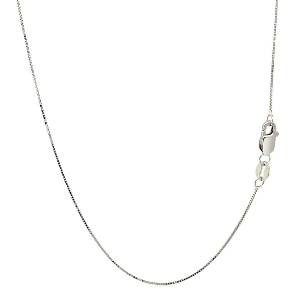 14k White Gold Classic Box Chain 0.45mm