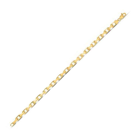 4.8mm 14k Yellow Gold French Cable Chain Bracelet