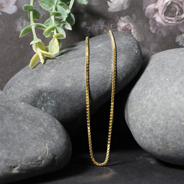 18k Yellow Gold Classic Box Chain 1.4mm