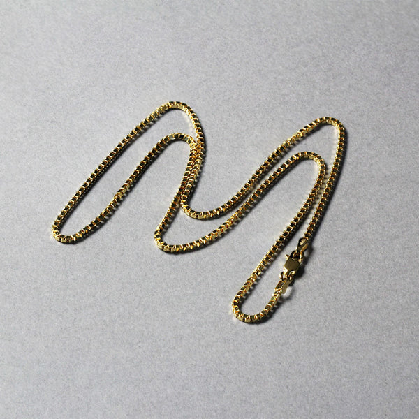 18k Yellow Gold Classic Box Chain 1.4mm