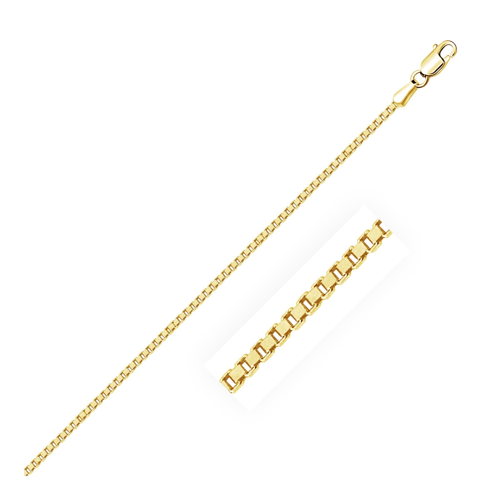 10k Yellow Gold Classic Box Chain 1.4mm